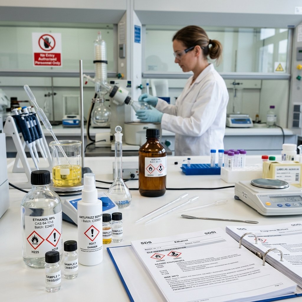 Ensayos de Laboratorio, Etiquetas CLP y Fichas SDS de Seguridad